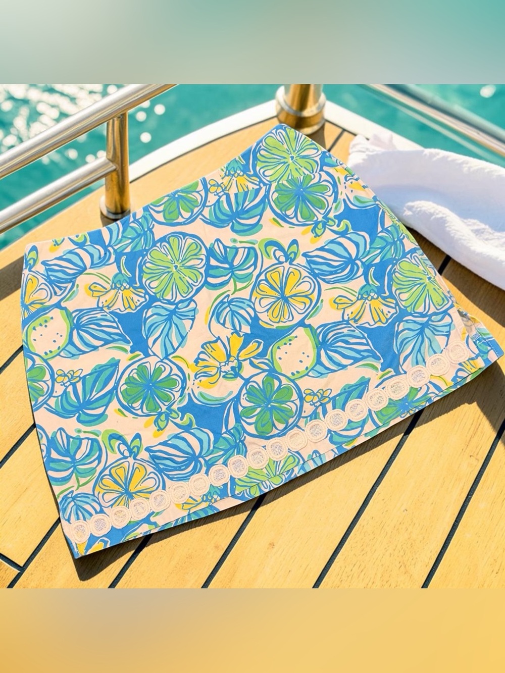 Lilly Pulitzer Marigold Sweet & Sour Lemon Lime Skort Size 6 Rare 2014